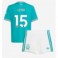 Stroje piłkarskie Liverpool Giovanni Leoni #15 Koszulka Trzeciej dla dzieci 2025-26 Krótki Rękaw (+ szorty)